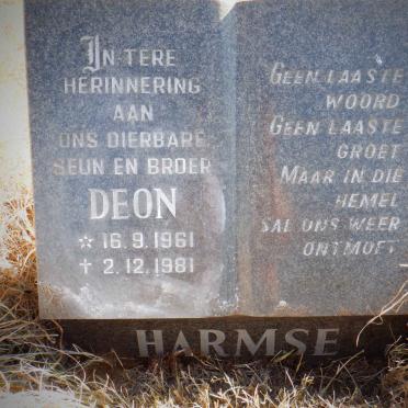 HARMSE Deon 1961-1981