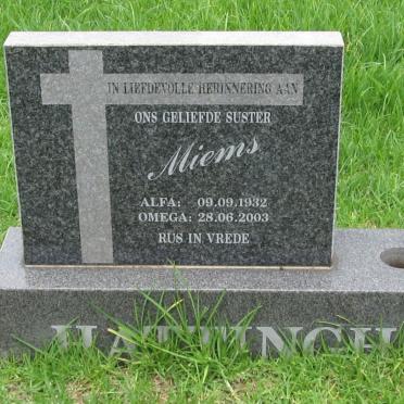 HATTINGH Miems 1932-2003