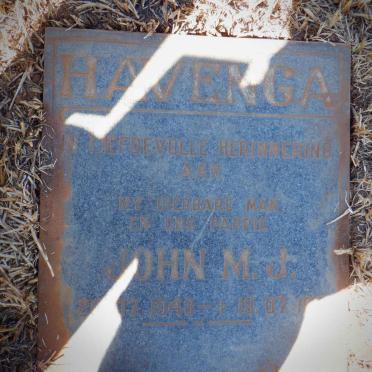 HAVENGA John M.J. 1948-1992