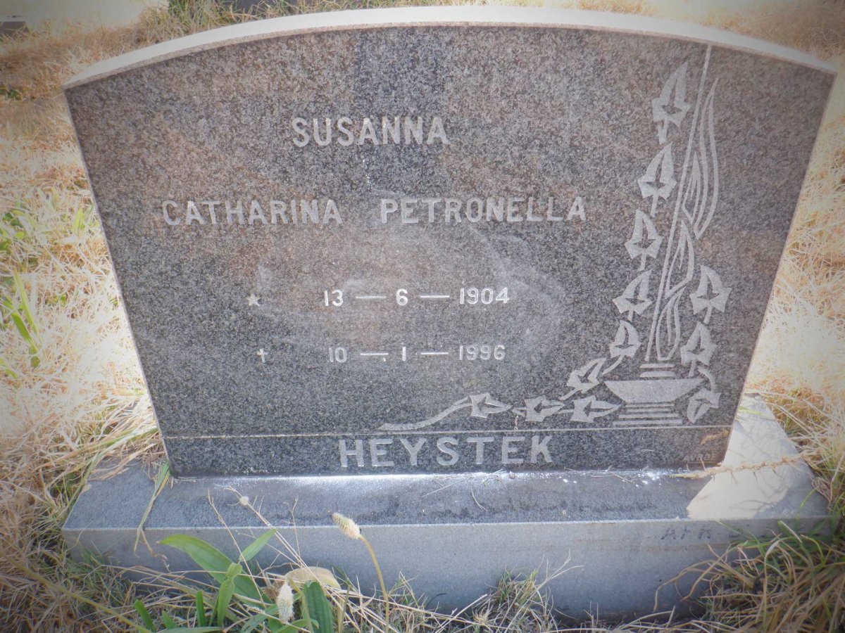 HEYSTEK Susanna Catharina Petronella 1904-1996