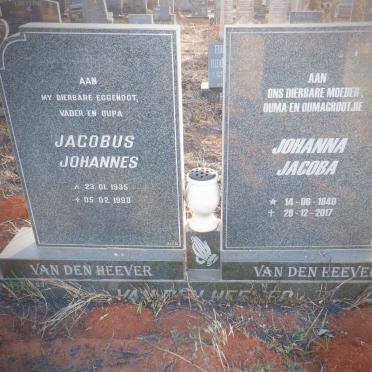 HEEVER Jacobus Johannes, van den 1935-1998 &amp; Johanna Jacoba 1940-2017