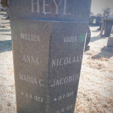HEYL Nicolaas Jacobus 1922-1972 &amp; Anna Maria C. 1923-