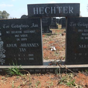 HECTHER Adam Johannes Tas 1909-1996 &amp; Sarah 1913-