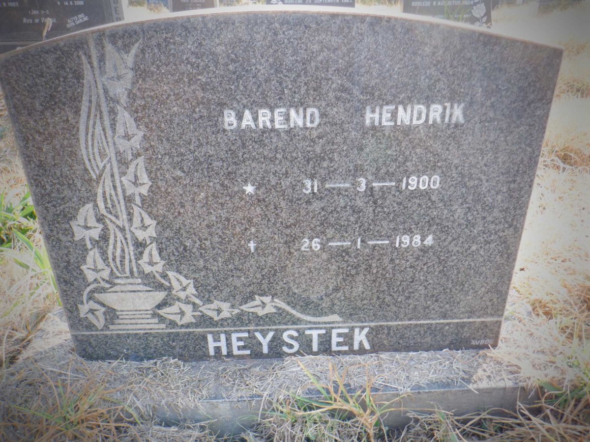 HEYSTEK Barend Hendrik 1900-1984