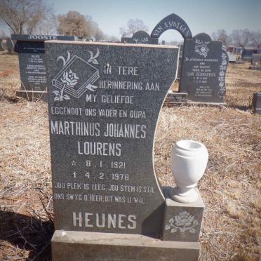 HEUNES Marthinus Johannes Lourens 1921-1978