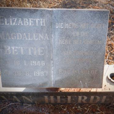 HEERDEN Elizabeth Magdalena, van 1946-1997