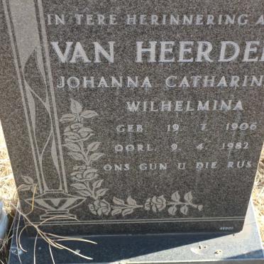 HEERDEN Johanna Catharina Wilhelmina, van 1906-1982