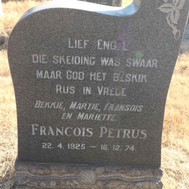 HEERDEN Francois Petrus, van 1925-1974