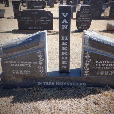 HEERDEN Jacob Johannes Mauritz, van 1930-1976 &amp; Katherina Elizabeth ESTERHUIZEN 1929-2013