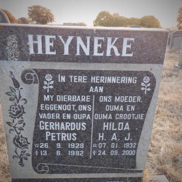 HEYNEKE Gerhardus Petrus 1928-1982 &amp; Hilda H.A.J. 1932-2000