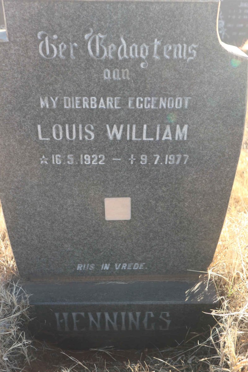 HENNINGS Louis William 1922-1977
