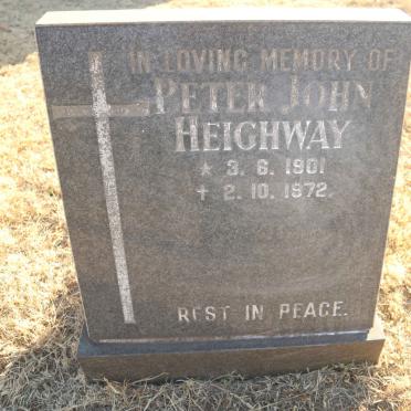 HEIGHWAY Peter John 1901-1972