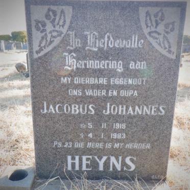 HEYNS Jacobus Johannes 1919-1983