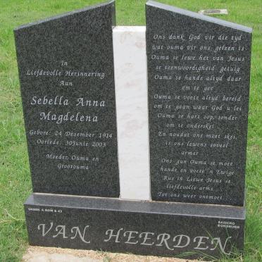HEERDEN Sebella Anna Magdelena, van 1914-2003