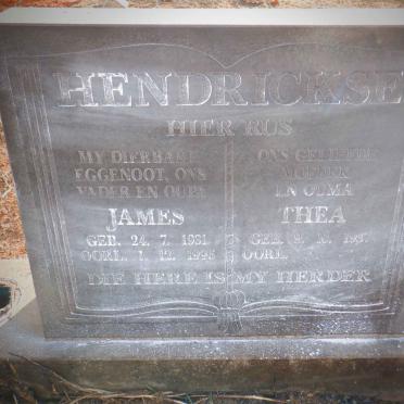 HENDRICKSE James 1931-1996 &amp; Thea 1937-