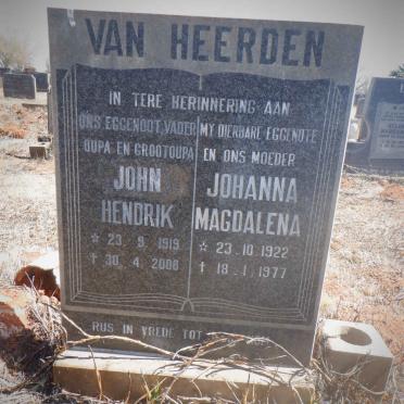 HEERDEN John Hendrik, van 1918-2008 &amp; Johanna Magdalena 1922-1977