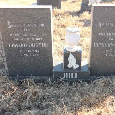 HILL Edward Justus 1893-1982 &amp; Hendrina Susanna 1903-1995