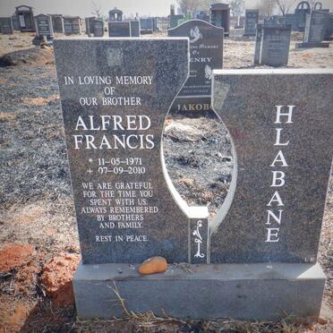 HLABANE Alfred Francis 1971-2010