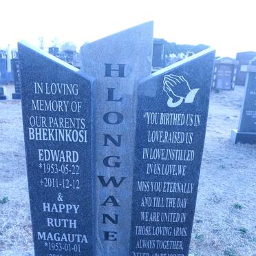 HLONGWANE Bhekinkosi Edward 1953-2011 &amp; Happy Ruth Magauta 1953-2000