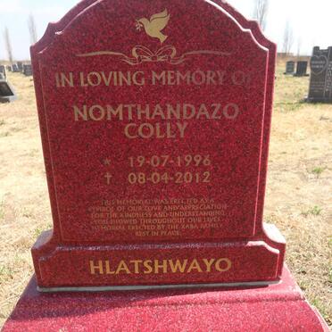 HLATSHWAYO Nomthandazo Colly 1996-2012