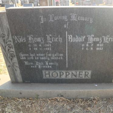 HOPPNER Rudolf Heinz Erich 1932-1987 :: HOPPNER Nils Heinz Erich 1965-1985
