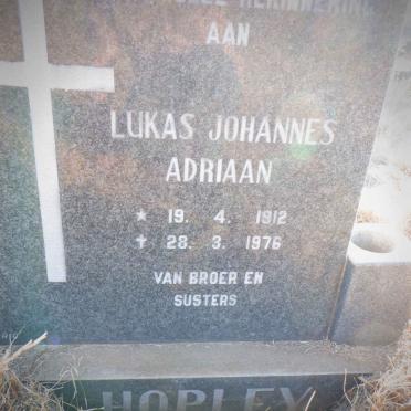 HOPLEY Lukas Johannes Adriaan 1912-1976