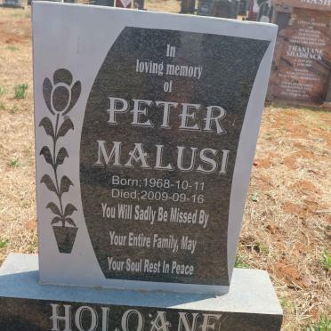 HOLOANE Peter Malusi 1968-2009