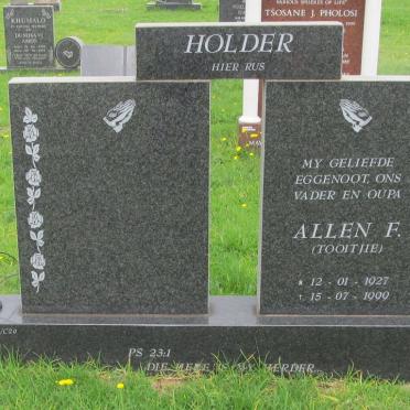 HOLDER Allen F. 1927-1999