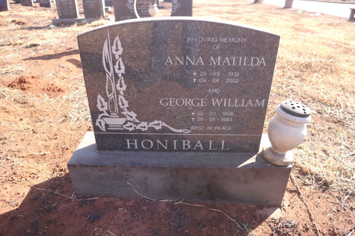 HONIBALL George William 1906-1983 &amp; Anna Matilda 1919-2002