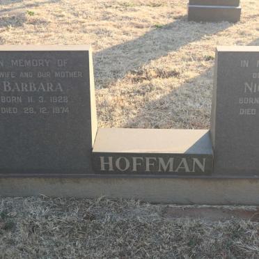 HOFFMAN Nicolaas 1927-1976 &amp; Barbara 1928-1974