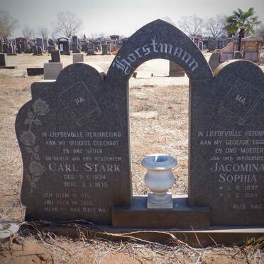 HORSTMANN Carl Stark 1934-1975 &amp; Jacomina Sophia 1937-1984