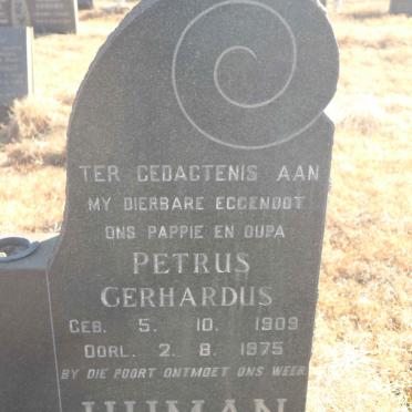 HUMAN Petrus Gerhardus 1909-1975