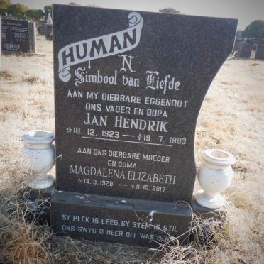 HUMAN Jan Hendrik 1923-1983 &amp; Magdalena Elizabeth 1928-2017