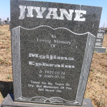 JIYANE Mgijima Ephraim 1927-2009