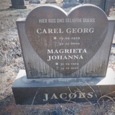 JACOBS Carel Georg 1919-2002 &amp; Magrietha Johanna 1924-2010