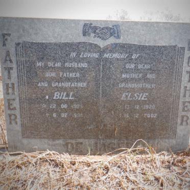 JAGER Bill, de 1925-1995 &amp; Elsie 1920-2002