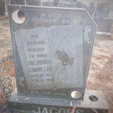 JACOBS Theodora Cornelia 1922-1994
