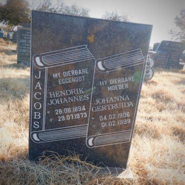 JACOBS Hendrik Johannes 1894-1973 &amp; Johanna Gertruida 1906-1999