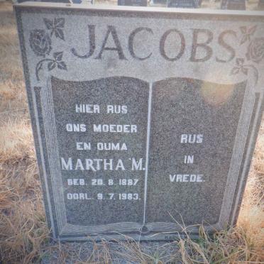 JACOBS Martha M. 1887-1983