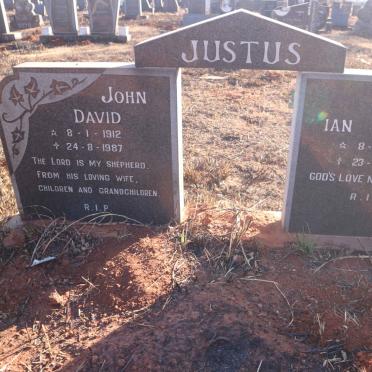 JUSTUS John David 1912-1987 :: JUSTUS Ian Cedric 1955-2016