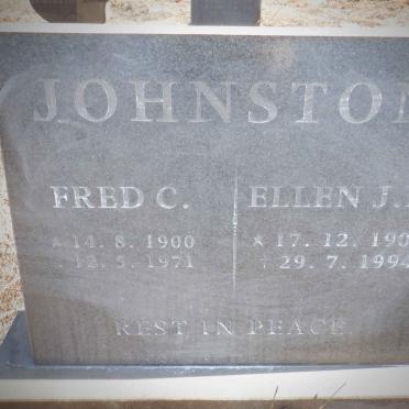 JOHNSTON Fred C. 1900-1971 &amp; Ellen J.B. 1903-1994