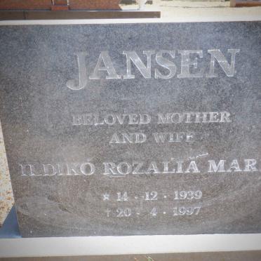 JANSEN Ildiko Rozalia Maria 1939-1997