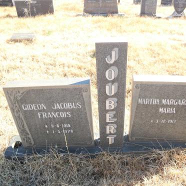 JOUBERT Gideon Jacobus Francois 1918-1978 &amp; Martha Margaretha Maria 1917-