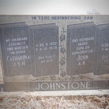 JOHNSTONE Johan A.K. 1917-1984 &amp; Catharina J.S.H. 1922-1979