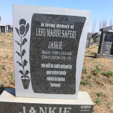 JANKIE Lefu Mabini Saferi 1981-2009