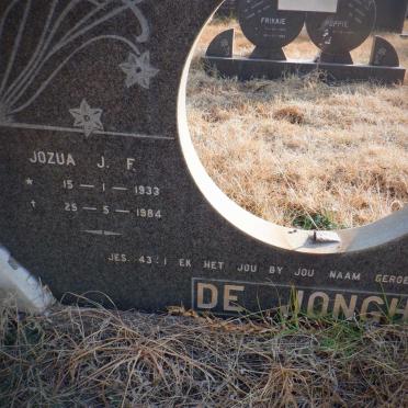 JONGH Jozua J.F., de 1933-1984