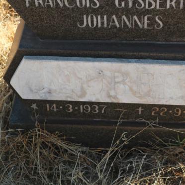 JOUBERT Francois Gysbert Johannes 1937-1976