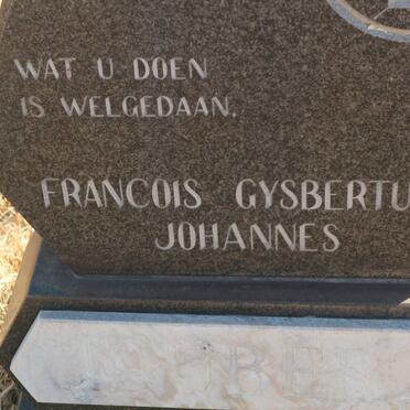 JOUBERT Francois Gysbert Johannes 1937-1976