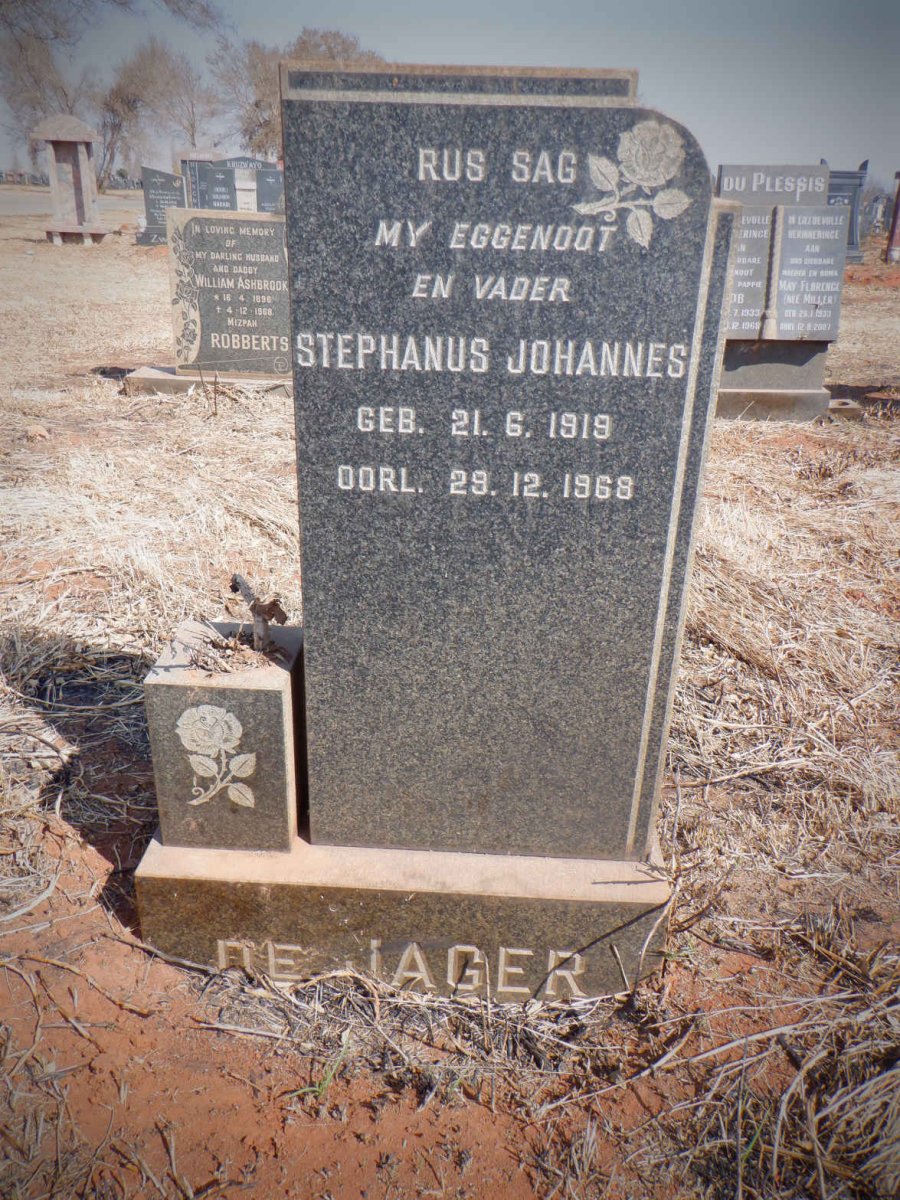 JAGER Stephanus Johannes, de 1919-1968