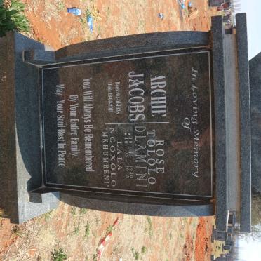JACOBS Archie 1938-2011 &amp; Rose Tololo DLAMINI 1940-2015